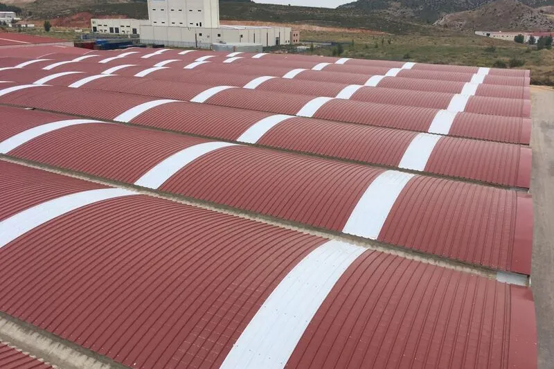 Curved roofing