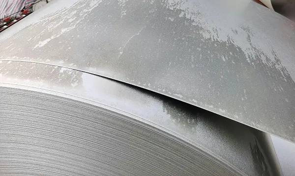 Aluzinc steel coil with water get in packaged